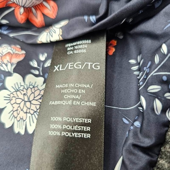 Well Worn Women's Bomber Style Jacket NWT Dark Smoke Grey Size XL Fall Winter - Picture 6 of 7